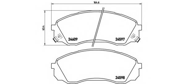 BREMBO P 30 041 Комплект тормозных колодок,