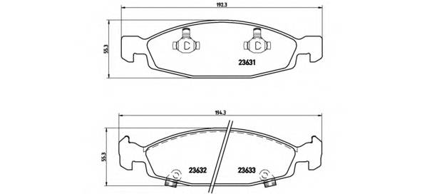 BREMBO P 37 005 Комплект гальмівних колодок,