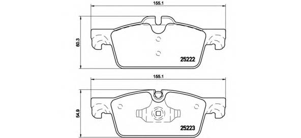 BREMBO P 61 112 Комплект тормозных колодок,