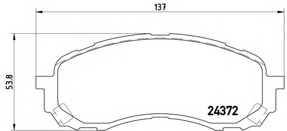 BREMBO P 78 015 Комплект гальмівних колодок,