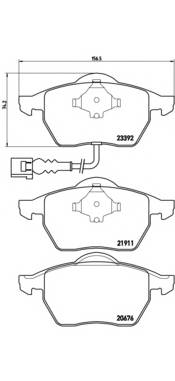 BREMBO P 85 045 Комплект гальмівних колодок,