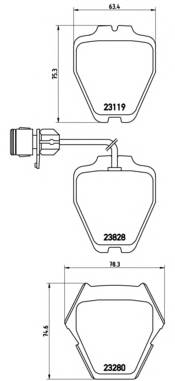 BREMBO P 85 054 Комплект тормозных колодок,