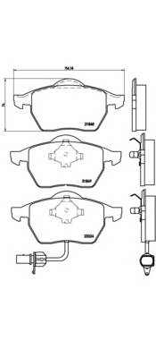 BREMBO P 85 060 Комплект тормозных колодок,