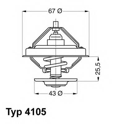 WAHLER 4105.79D Термостат, охлаждающая жидкость