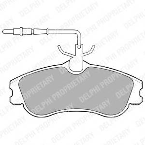 DELPHI LP1607 Комплект тормозных колодок,