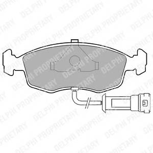 DELPHI LP457 Комплект тормозных колодок,