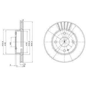 DELPHI BG2802 Тормозной диск