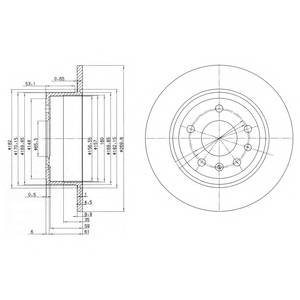 DELPHI BG2381 Тормозной диск