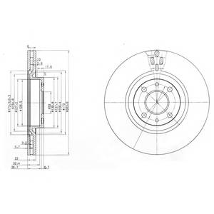 DELPHI BG2407 Гальмівний диск