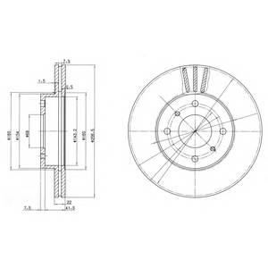 DELPHI BG2567 Тормозной диск