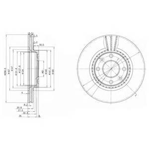 DELPHI BG2625 Гальмівний диск