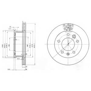 DELPHI BG3236 Гальмівний диск