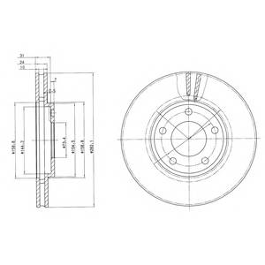 DELPHI BG3383 Гальмівний диск