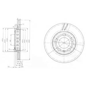 DELPHI BG3695 Гальмівний диск