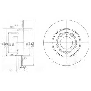 DELPHI BG3738 Гальмівний диск