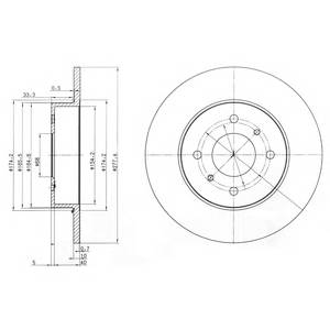 DELPHI BG3764 Тормозной диск