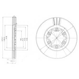 DELPHI BG3809 Тормозной диск