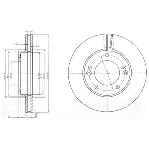 DELPHI BG3858 Тормозной диск