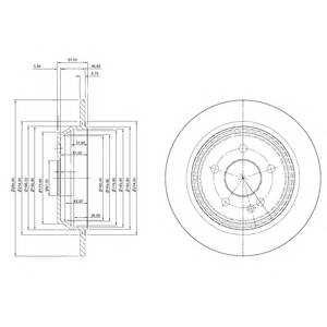 DELPHI BG3969 Тормозной диск