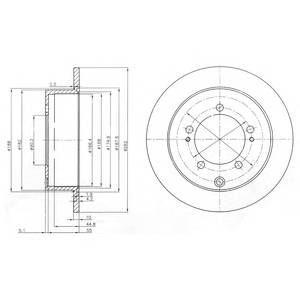 DELPHI BG4037 Гальмівний диск