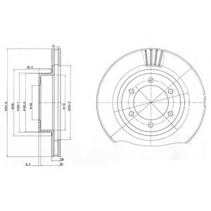 DELPHI BG4052 Гальмівний диск