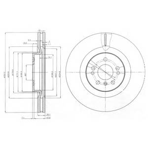 DELPHI BG9013 Тормозной диск