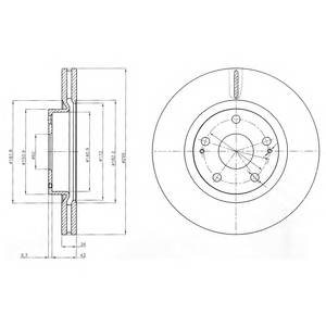 DELPHI BG4113 Тормозной диск