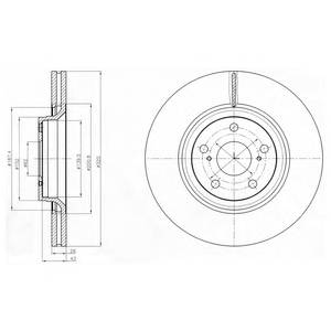 DELPHI BG4235 Тормозной диск