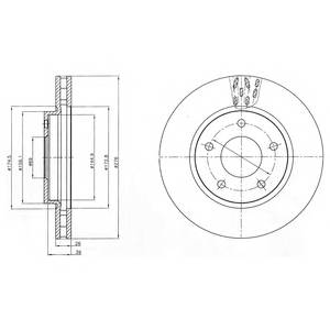 DELPHI BG4258 Гальмівний диск