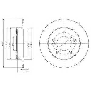 DELPHI BG4310 Тормозной диск