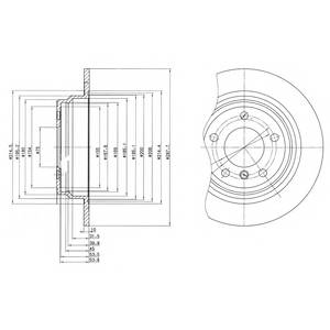 DELPHI BG3044 Тормозной диск