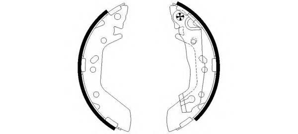 HELLA 8DB 355 002-541 Комплект гальмівних колодок