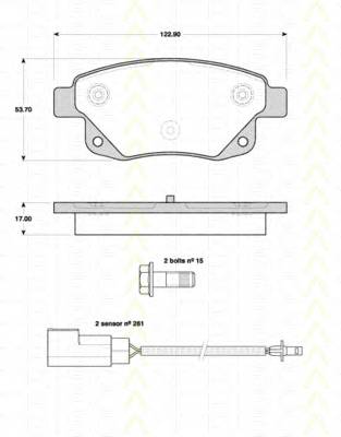 TRISCAN 8110 16018 Комплект тормозных колодок,