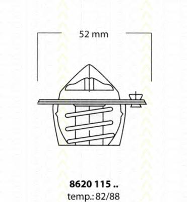 TRISCAN 8620 11582 Термостат, охолоджуюча рідина