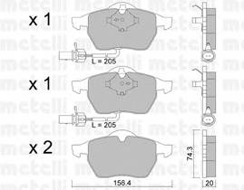 METELLI 22-0181-3 Комплект тормозных колодок,