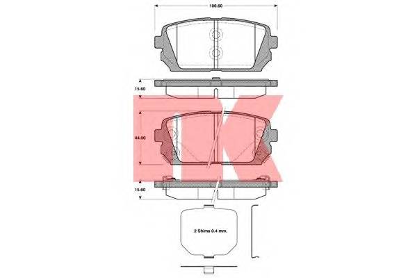 NK 223431 Комплект тормозных колодок,