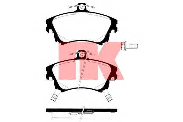 NK 224822 Комплект гальмівних колодок,