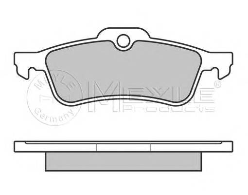 MEYLE 025 237 1616 Комплект гальмівних колодок,