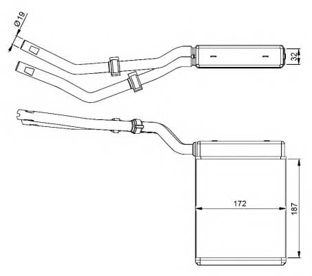 NRF 54303 Теплообменник, отопление салона