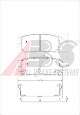 A.B.S. 36781 Комплект гальмівних колодок,