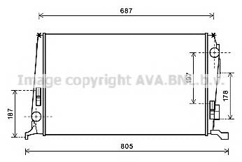 AVA QUALITY COOLING DAA2005 Радиатор, охлаждение двигателя