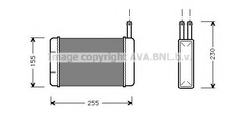 AVA QUALITY COOLING FD6134 Теплообменник, отопление салона