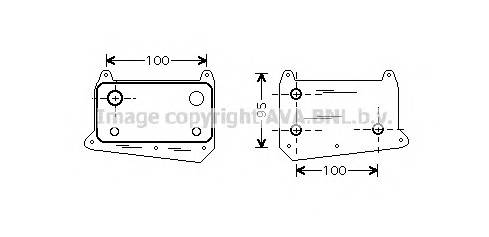 AVA QUALITY COOLING MS3376 масляный радиатор, двигательное