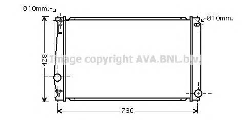 AVA QUALITY COOLING TO2419 Радиатор, охлаждение двигателя