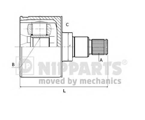 NIPPARTS J2831136 Шарнірний комплект, приводний