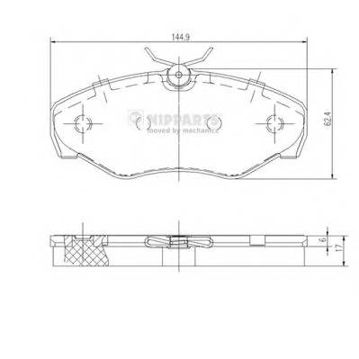 NIPPARTS J3601080 Комплект гальмівних колодок,