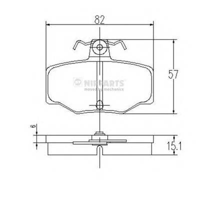 NIPPARTS J3611031 Комплект гальмівних колодок,