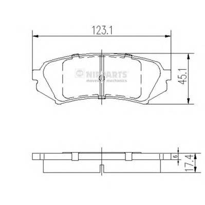 NIPPARTS J3612022 Комплект гальмівних колодок,