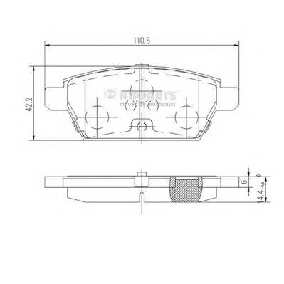 NIPPARTS J3613019 Комплект гальмівних колодок,