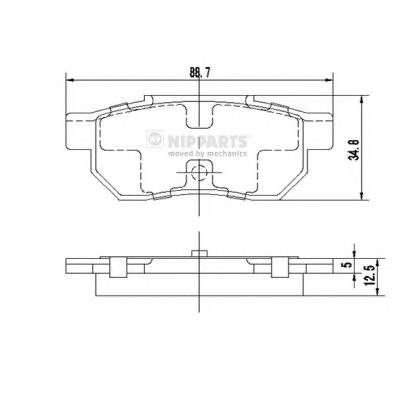 NIPPARTS J3614002 Комплект гальмівних колодок,